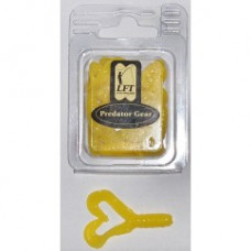 LFT BASS TWIN TWISTERS 5CM. 10PCS. YELLOW