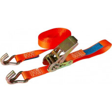 SPANBAND MET RATEL EN HAKEN, 25MM, 5M, 350/700 DAN, ORANJE