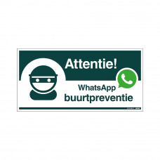 BORD 300X150 MM WHATSAPP BUURTPREVENTIE