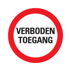BORD ROND 300 MM VERBODEN TOEGANG