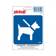 PICTOGRAM 10X10CM HONDEN AAN DE LIJN