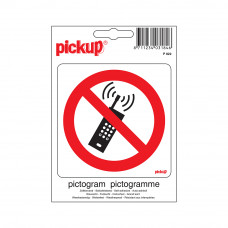 PICTOGRAM 10X10CM VERBODEN VOOR MOB. TELEFOONS