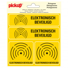 PICTOGRAM VINYL 15X15CM 4 OP 1 ELEKTRONISCH BEVEILIGD