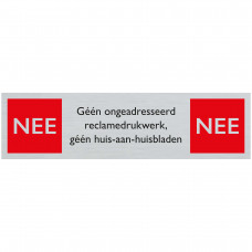 ROUTE ALULOOK 165X44 MM NEE NEE RECLAMEDRUKWERK