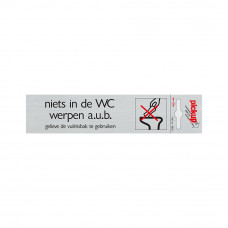 ROUTE ALULOOK 165X44 MM NIETS IN DE WC WERPEN