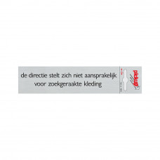 ROUTE ALULOOK 165X44 MM DE DIRECTIE STELT ZICH NIET...