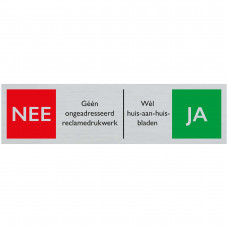 ROUTE ALULOOK 165X44 MM NEE JA RECLAMEDRUKWERK