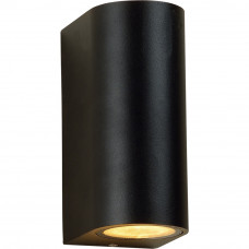 LED OUTDOOR - MUURLAMP SANTA BARBARA - 2XGU10 IP44 - ZWART