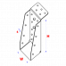 BALKDRAGER LANGE LIP 46X96 ZN (1,5)