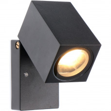 LED OUTDOOR - MUURLAMP SIENA - 1XGU10 IP44 - ZWART