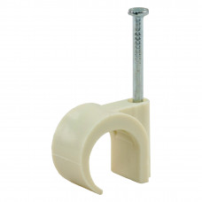 QL BUISCLIP ROND 16-19MM PVC CREME (20)