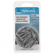 NYLON PLUG GRIJS 4 X 20 MM 80ST