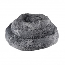 MAND KREMS ROND GRIJS 70X70X18CM