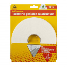 TOCHTSTRIP ZELFKLEVEND GESLOTEN CELSTRUCTUUR WIT 12 M X 9 MM X 4 MM