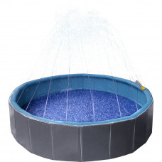 ZWEMBAD SPRINKLE ROND 2 IN 1 DONKER GRIJS/BLAUW 80X20CM