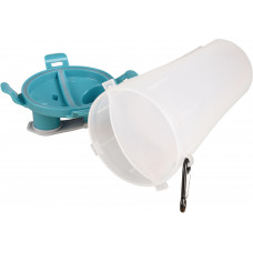 2-IN-1 REISBEKER TRINKA VOOR WATER & VOER BLAUW/GRIJS