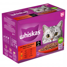 WHISKAS 7+ CLASSIC SELECTIE IN SAUS MAALTIJDZAKJES MULTIPACK 12X85 G