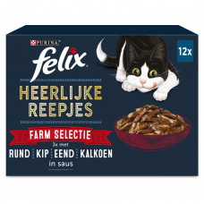 FELIX MP HEERLIJKE REEPJES FARM SELECTIE BOX 12X85 G RUND KIP EEND