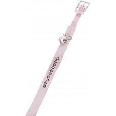 KAT HALSBAND GEVOERD MONTE CARLO LICHTROZE M 22-25CM 11MM