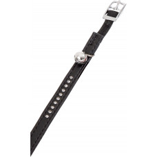 KAT HALSBAND GEVOERD MONTE CARLO ZWART M 22-25CM 11MM