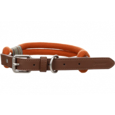 HOND HALSBAND ATHOS COGNAC L 45-55CM 20MM