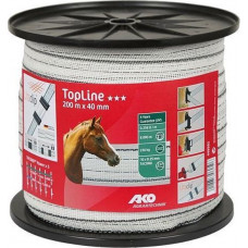 AKO TOPLINE SCHRIKLINT WIT/ZWART 4CM-200M