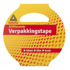 VERPAKKINGSTAPE IN HULS BRUIN 66 M 50 MM