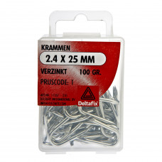 KRAMMEN VERZINKT 2.4X25 100 GR