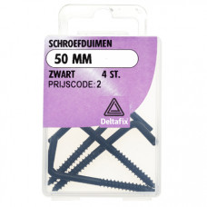 SCHROEFDUIMEN 50 MM ZWART 4 ST.